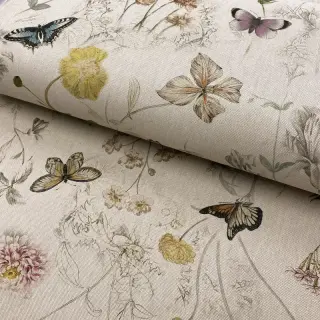 Țesătură decorativă Linenlook Butterfly dreamy flower digital print