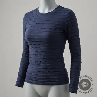 Tricot RUFFLES navy