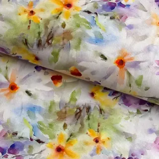 Țesătură din bumbac SATIN STRETCH Corn flowers