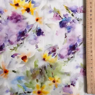 Țesătură din bumbac SATIN STRETCH Corn flowers