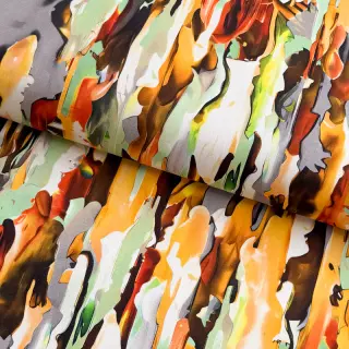 Țesătură din bumbac SATIN STRETCH Abstract paint