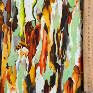 Țesătură din bumbac SATIN STRETCH Abstract paint