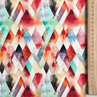 Țesătură din bumbac SATIN STRETCH Irregular diamonds design A