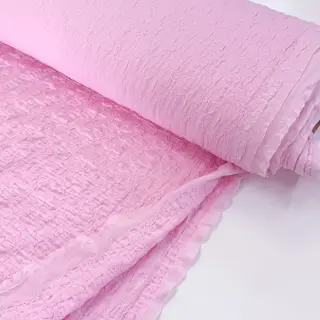 Țesătură din bumbac SMOGGED EMBROIDERY light pink