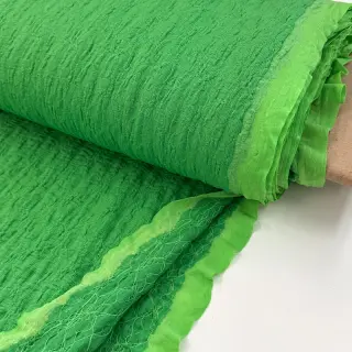 Țesătură din bumbac SMOGGED EMBROIDERY green