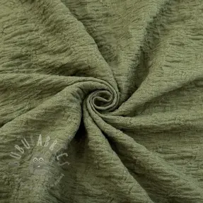 Țesătură din bumbac SMOGGED EMBROIDERY army green
