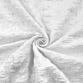 Țesătură din bumbac SMOGGED EMBROIDERY white