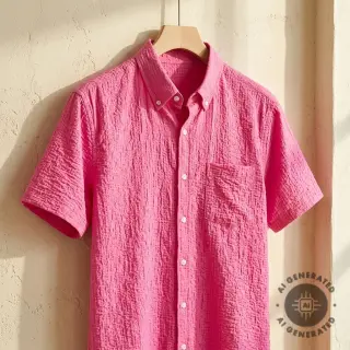 Țesătură din bumbac SMOGGED EMBROIDERY fuchsia