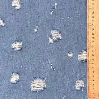 JEANS DENIM 6 OZ Big Holes light blue