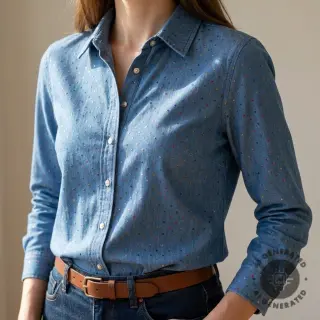 JEANS DENIM 3,8 OZ Drops Metallic blue