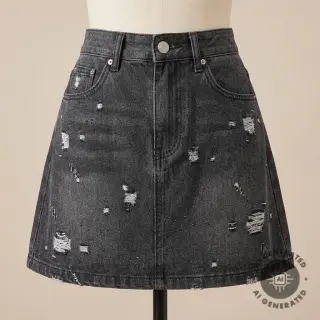 JEANS DENIM 6 OZ Big Holes black