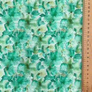 Țesătură din bumbac EMBROIDERY Viola green digital print