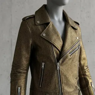 JEANS DENIM Metallic black gold