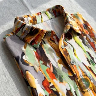 Țesătură din bumbac SATIN STRETCH Abstract paint