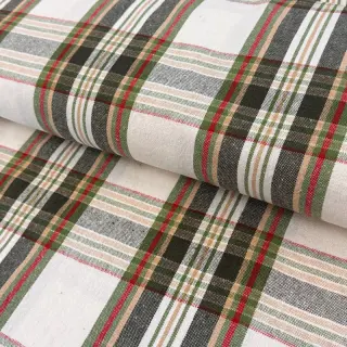 Țesătură decorativă Ecossais ecru vert