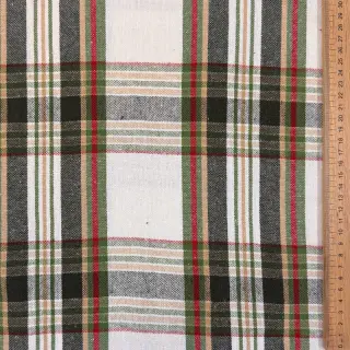 Țesătură decorativă Ecossais ecru vert