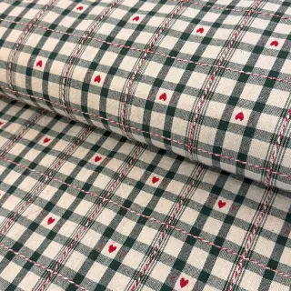 Țesătură decorativă jacquard Villars ecru vert