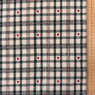 Țesătură decorativă jacquard Villars ecru vert