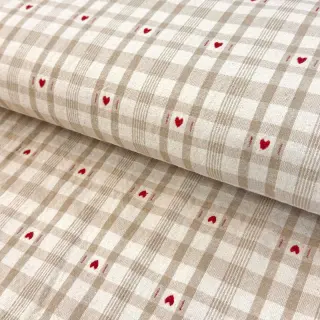 Țesătură decorativă jacquard Ollon ficelle rouge