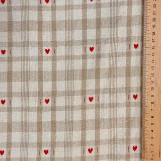 Țesătură decorativă jacquard Ollon ficelle rouge