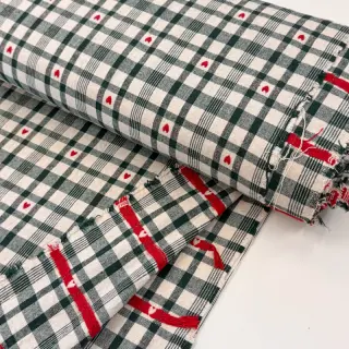Țesătură decorativă jacquard Ollon vert rouge