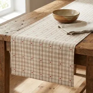 Țesătură decorativă jacquard Ollon ficelle rouge