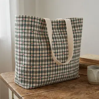 Țesătură decorativă jacquard Villars ecru vert