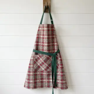Țesătură decorativă jacquard Villars ecru rouge