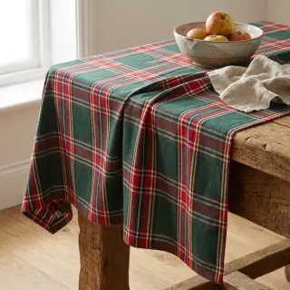 Țesătură decorativă Ecossais vert rouge