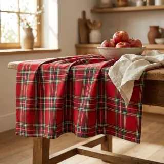 Țesătură decorativă Ecossais rouge vert