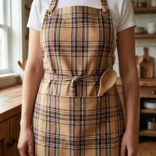 Țesătură decorativă Ecossais beige coffee