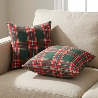 Țesătură decorativă Ecossais vert rouge