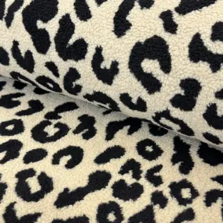 Stofă palton TEDDY JACQUARD Animal skin black