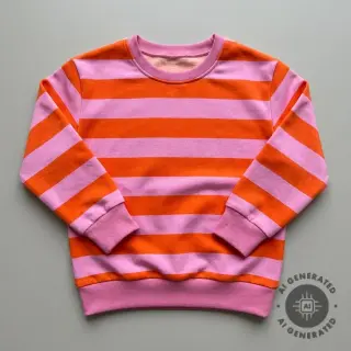 Jerse trening pieptănat SOFT Stripes orange