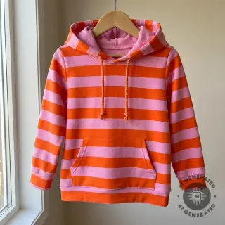 Jerse trening pieptănat SOFT Stripes orange