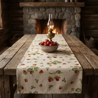 Țesătură decorativă Linenlook Wild strawberries