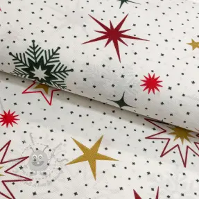 Țesătură decorativă premium Magic star red gold