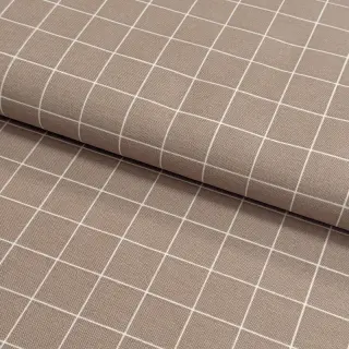 Țesătură decorativă premium Perfect grid lines taupe