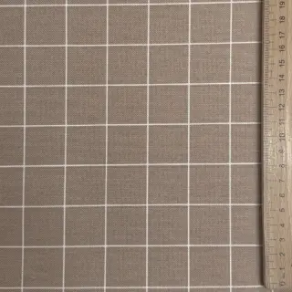 Țesătură decorativă premium Perfect grid lines taupe