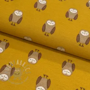 Țesătură decorativă premium Night owl nap yellow