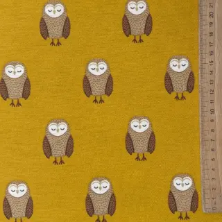 Țesătură decorativă premium Night owl nap yellow
