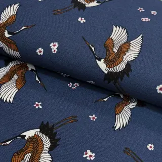 Țesătură decorativă premium Crane blossom sky