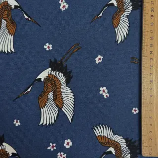 Țesătură decorativă premium Crane blossom sky