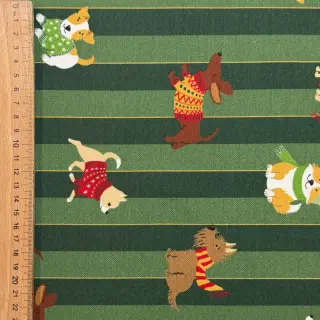 Țesătură decorativă premium Dog frost friends army digital print