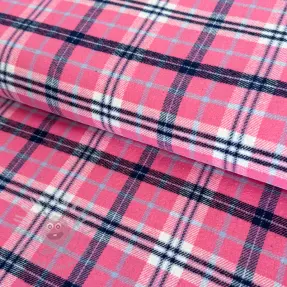 Țesătură din bumbac FLANEL YARN DYED BRUSHED CHECK design C