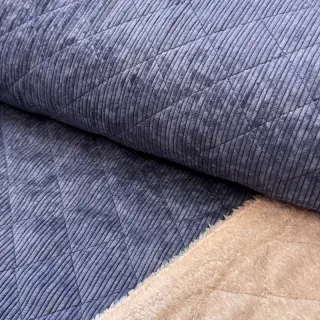Catifea raiată QUILT navy