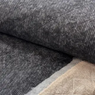 Catifea raiată QUILT black