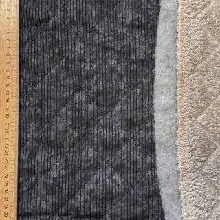 Catifea raiată QUILT black