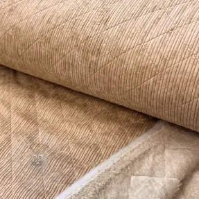 Catifea raiată QUILT taupe