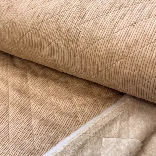 Catifea raiată QUILT taupe